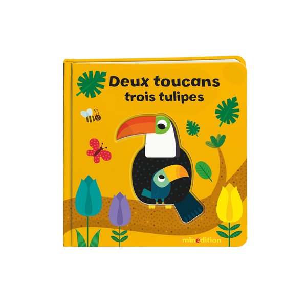 Deux toucans, trois tulipes