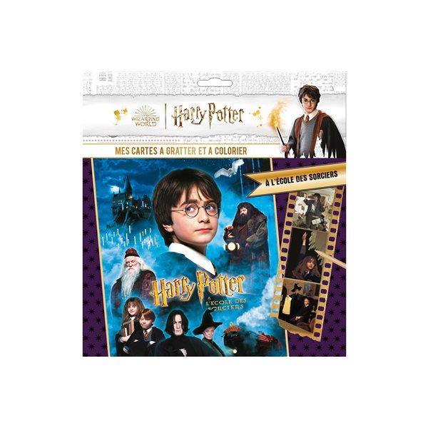 Harry Potter : mes cartes à gratter et à colorier : à l'école des sorciers