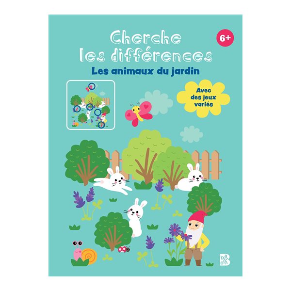 Les animaux du jardin : cherche les différences