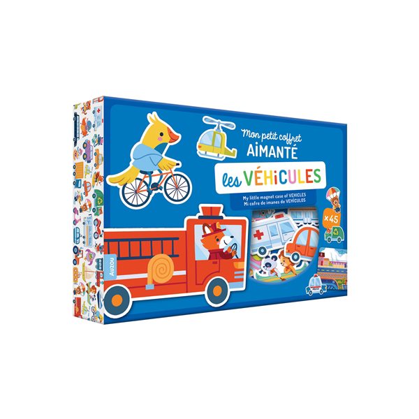 Les véhicules : mon petit coffret aimanté