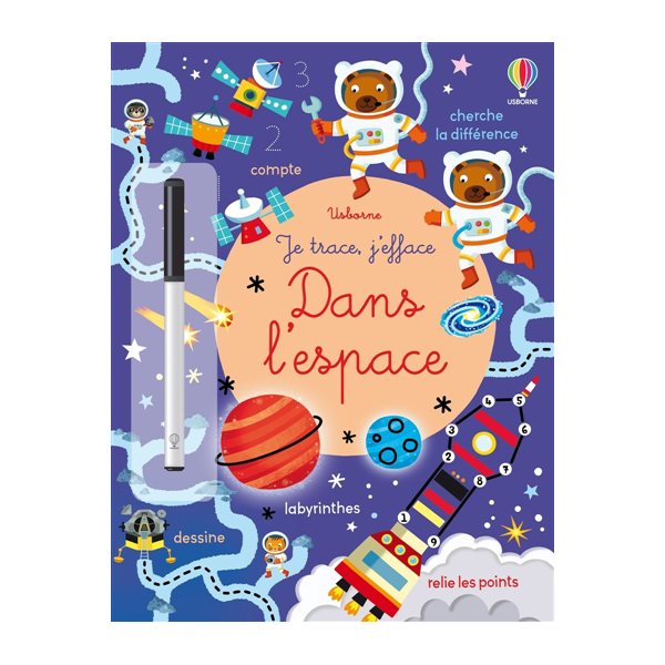 Dans l'espace : Je trace, j'efface