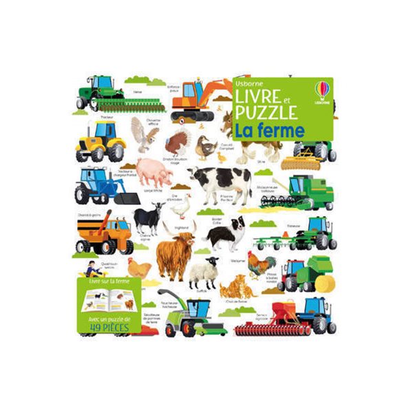 La ferme : Coffret livre et puzzle