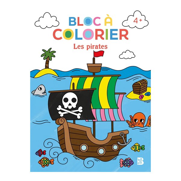 Bloc à colorier : Les pirates