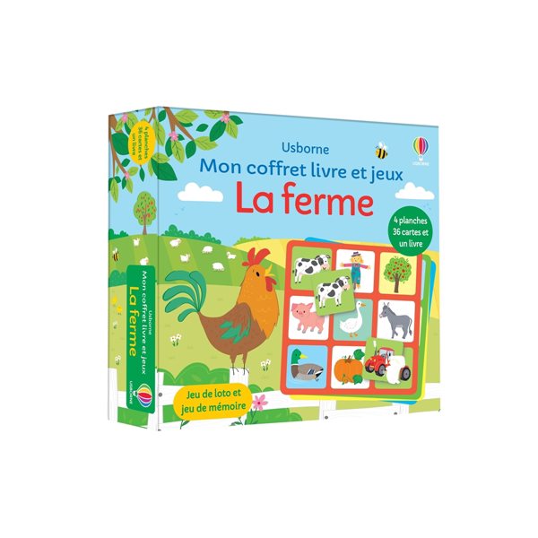 La ferme : Mon coffret livre et jeux