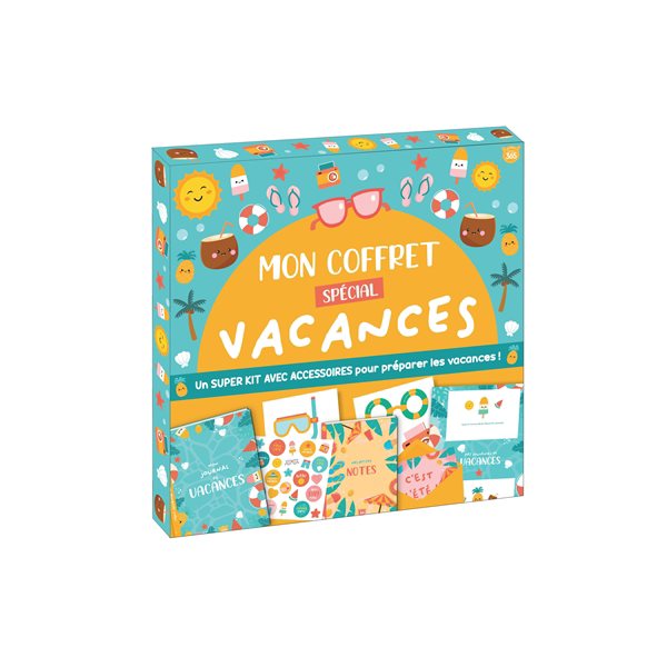 Mon coffret spécial vacances : un super kit avec accessoires pour préparer les vacances !