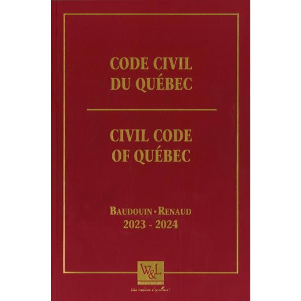 Code civil du Québec/Civil Code of Québec 2023-2024