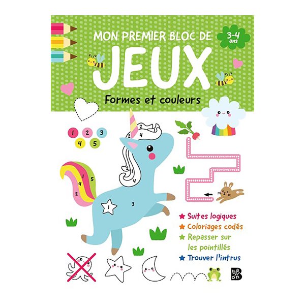 Formes et couleurs : mon premier bloc de jeux 3-4 ans