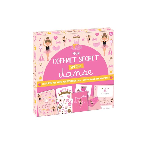 Mon coffret secret spécial danse : un super kit avec accessoires pour écrire tous tes secrets !