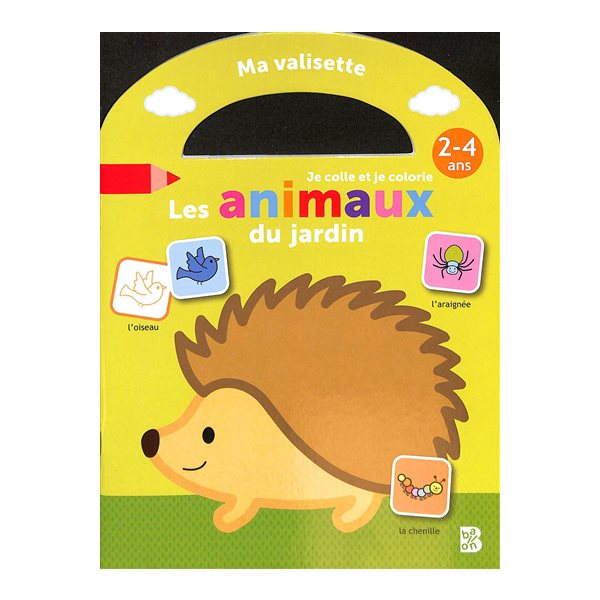 Les animaux du jardin : je colle et je colorie : 2-4 ans