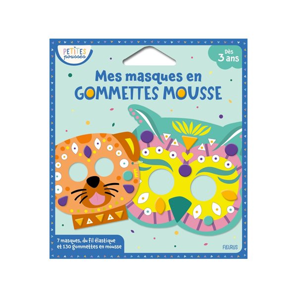 Mes masques en gommettes mousse