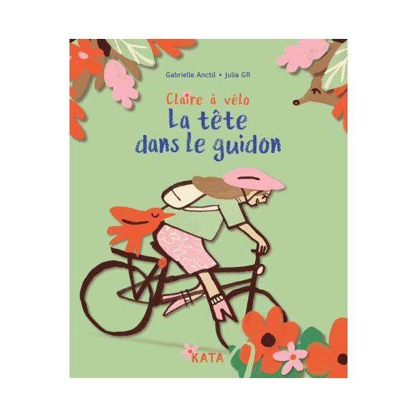 Claire à vélo. La tête dans le guidon