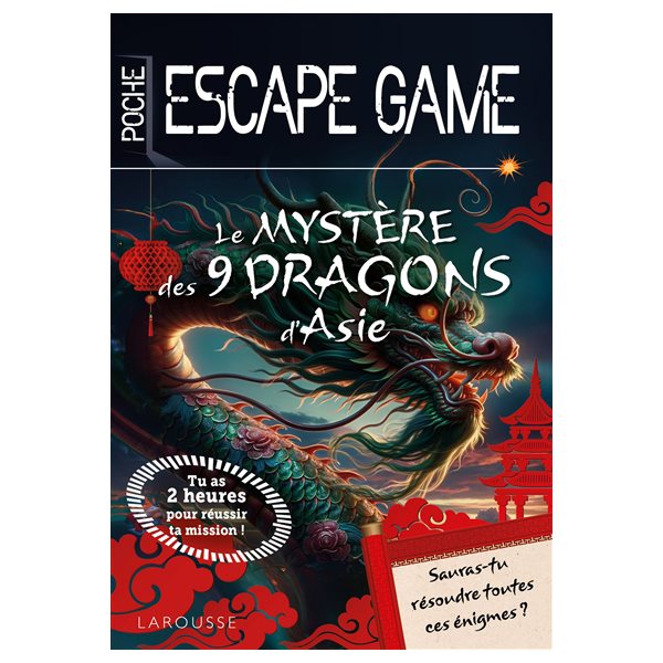 Escape game de poche junior : Le mystère des 9 dragons d'Asie