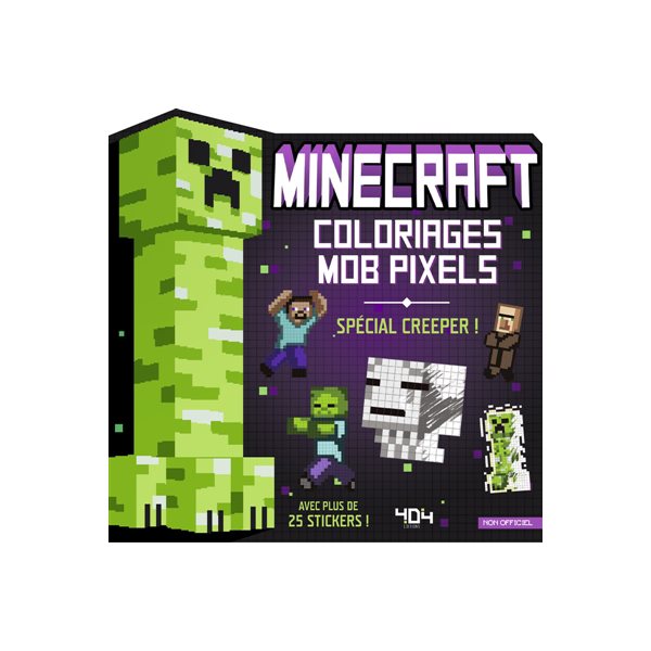 Minecraft : Coloriages Mob pixels : Creeper