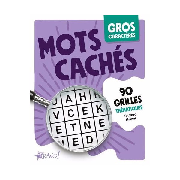 Gros caractères - Mots cachés : 90 grilles thématiques, Gros caractères