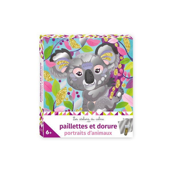 Paillettes et dorure : portraits d'animaux