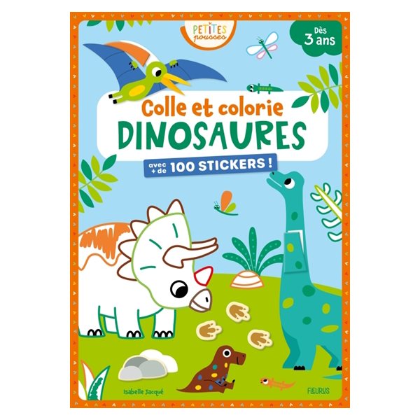 Dinosaures : colle et colorie, Petites pousses