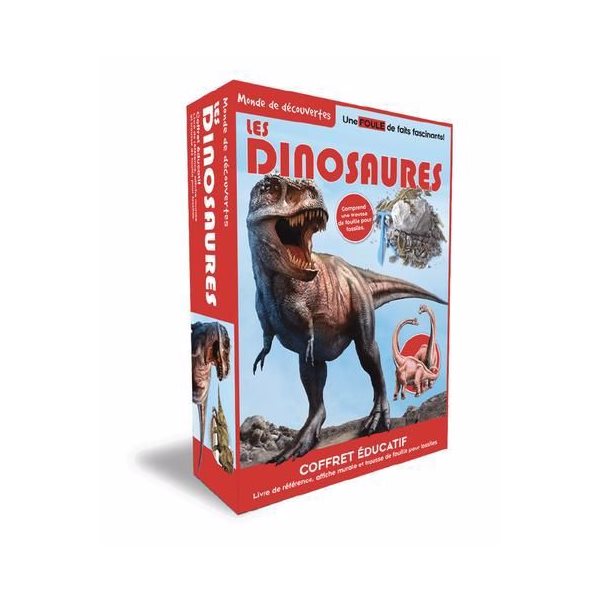 Les dinosaures : coffret éducatif, Monde de découvertes