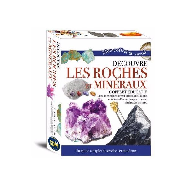 Découvre les roches et minéraux : coffret éducatif, Mon coffret du savoir