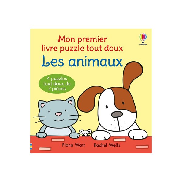 Les animaux : 4 puzzles tout doux de 2 pièces