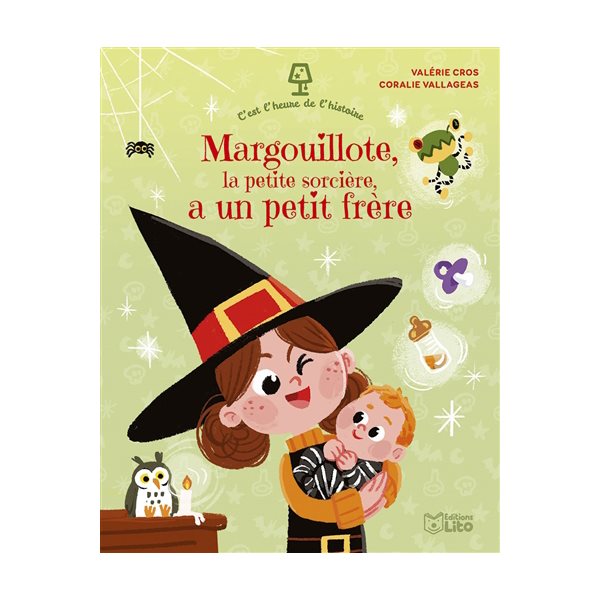 Margouillote, la petite sorcière, a un petit frère, C'est l'heure de l'histoire