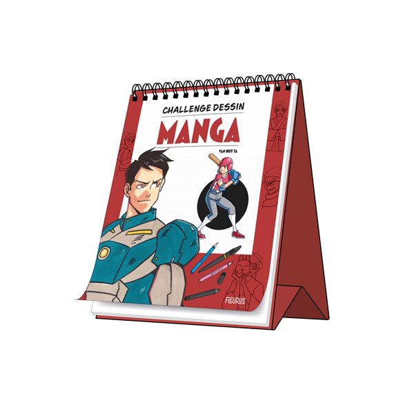 Manga : livre chevalet : + de 50 dessins en pas-à-pas et de super conseils !, Challenge dessin