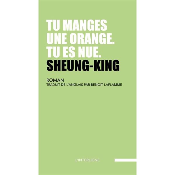 Tu manges une orange. Tu es nue.
