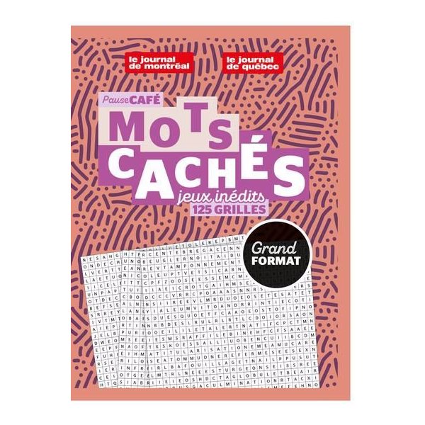 Pause-café - Mots cachés (Grand format) No.2 : Jeux inédits - 125 grilles, Pause café
