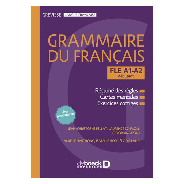 Grammaire du français : FLE A1-A2, débutant, Grevisse langue française