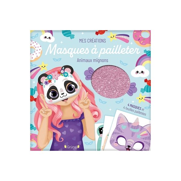 Animaux mignons : masques à pailleter, Mes créations