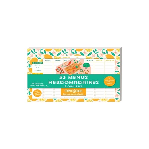52 menus hebdomadaires à compléter, Le Mémoniak